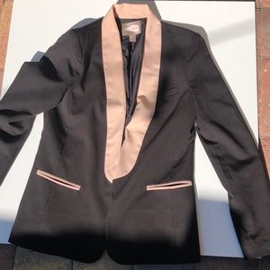 Baby pink and black blazer